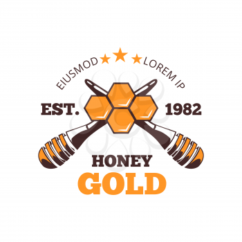 Beekeeper, honey vector emblem, logo. Label beekeeping and element isolated illustration