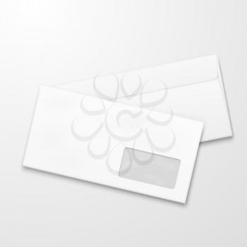 Blank paper envelopes. Email marketing vector concept. Business correspondence illustration