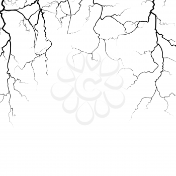 Thunder bolts vector frame in black color isolated on white background illustration
