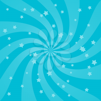 Bright swirl design background with stars banner poster. Vector illustration