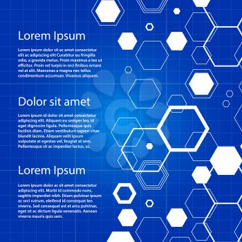 White honeycomb and circular bauhaus abstract geometric background template banner and poster. Vector illustration