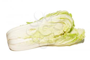 Pekingese cabbage isolated on white.
