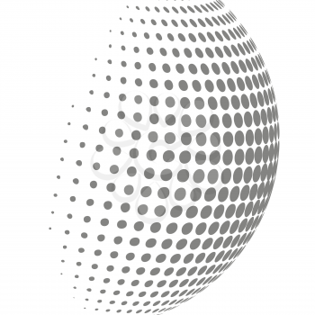 Vector halftone sphere design element.