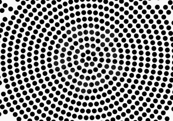 Black abstract vector circle pattern design. Halftone texture.