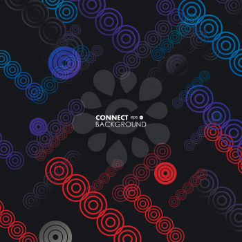 Vector colorful design for your idea. Dynamic circles.