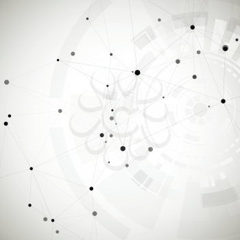 Vector abstract polygonal social network and creative background.