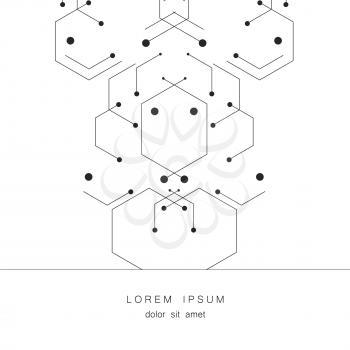 Background hexagon geometrical figures. Technology design for creative process.