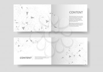 Template brochures with modern molecular style.