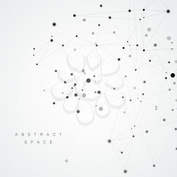 Vector creative social network. Abstract polygonal background.