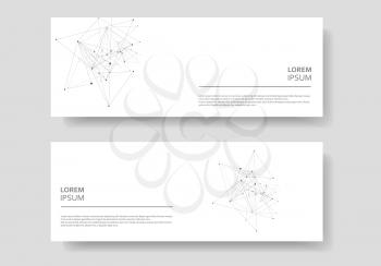 Abstract connect lines and dots. Vector banner design.