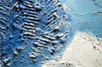 Blue and white color. Acrylic painting texture. Abstract background.