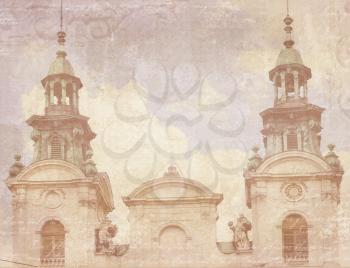 Architectural landmark - Church of St. Mary Magdalene, organ and music hall in Lviv, Ukraine. 
