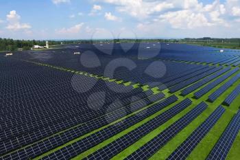Solar panels. An alternative source of energy. Renewable energy source.
