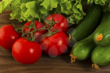 Healthy eating concept with fresh vegetables. Healthy eating concept.  Tomato.  Cucumber.  Healthy eating. Ripe vegetables. Fresh vegetables. Cherry tomato. 