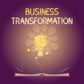 Conceptual hand writing showing Business Transformation. Business photo text Align their Trade models with Strategy Improvement.