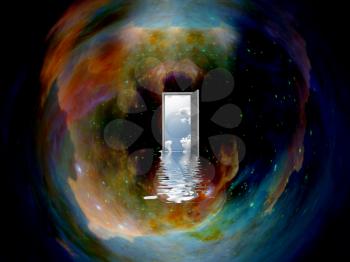Doorway to another world in the space