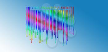 Dripping Rainbow Barcode