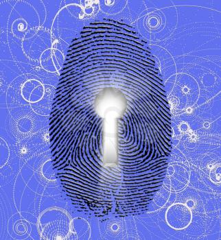 Fingerprint lock and atomic particles