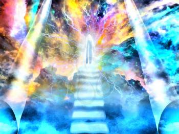 Shining spirit on a stairway to Heaven