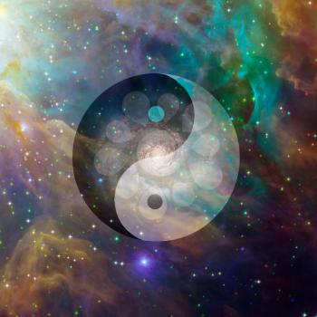 Yin Yang Celestial. Vivid space