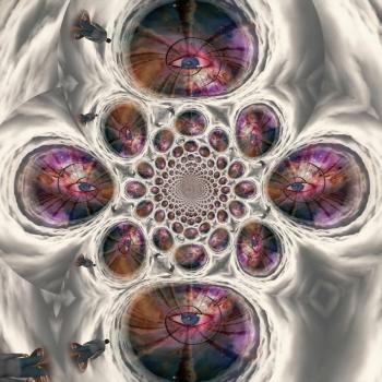 Mystic fractal art. 3D rendering
