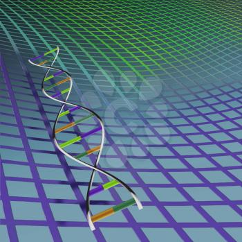 DNA strand concept. 3D rendering