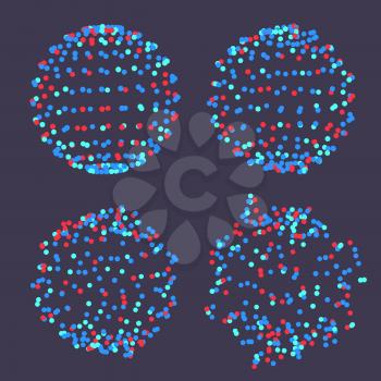 Molecular Structure Vector. Strand. Futuristic Connection. Abstract Molecule Grid Illustration