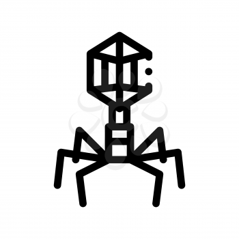 Disease Virus Pathogen Element Vector Sign Icon Thin Line. Illness Pathogen Bacteria And Germ Linear Pictogram. Chemical Medical Microbe Type Infection Microorganism Contour Monochrome Illustration