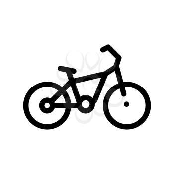 Public Transport Bicycle Vector Thin Line Icon. Healthy Ecology Care Bicycle, Urban Passenger Transport Linear Pictogram. City Transportation Passage Service Contour Monochrome Illustration