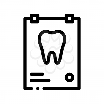 Dental X-ray Image Stomatology Vector Sign Icon Thin Line. Stomatology Dentist Equipment And Device Linear Pictogram. Medical Healthcare And Treatment Therapy Monochrome Contour Illustration