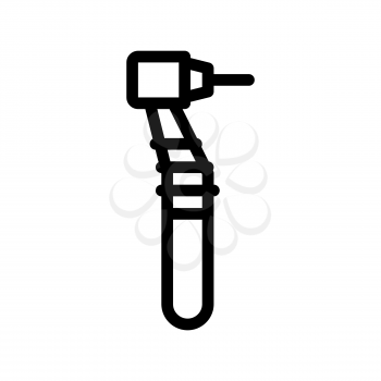 Stomatology Dentist Reamer Vector Thin Line Icon. Dentist Reamer, Crown Cutter Instrument Tool And Device Linear Pictogram. Chairside Assistance Dental Health Service Monochrome Contour Illustration