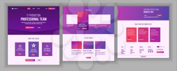 Website Template Vector. Page Business Interface. Landing Web Page. Responsive Ux Design. Opportunity Form. Creativity Construction. Stylish Creativity. Illustration