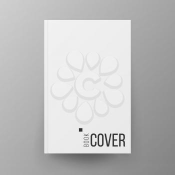 Blank Cover Book Vector. Realistic Illustration Isolated. Empty White Clean White Mock Up Template For Design