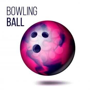 Bowling Ball Vector. Sport Game Symbol. Illustration