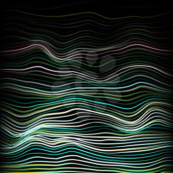 Abstract Moire Texture Vector. Moire Waves. Modern Creative Backdrop.