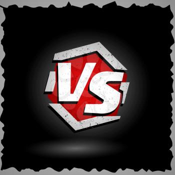 Versus Vector Sign. VS Letters. Competition Concept Background. Fight Confrontation