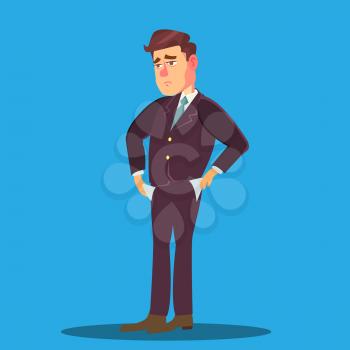 Businessman With No Money, Empty Pockets Turned Out Vector. Illustration
