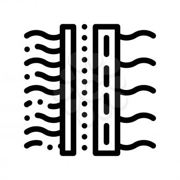 Water Treatment Filter Vector Sign Thin Line Icon. Filtration Unhealthy Water Treatment Linear Pictogram. Recycling Environmental Ecosystem Plumbing Industry Monochrome Contour Illustration