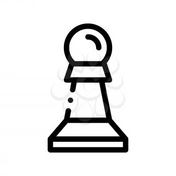 Interactive Kids Game Chess Vector Thin Line Icon. Baby Education Play Chess Counter Figure Children Playing Gaming Items Pieces Linear Pictogram. Joyful Things Monochrome Contour Illustration