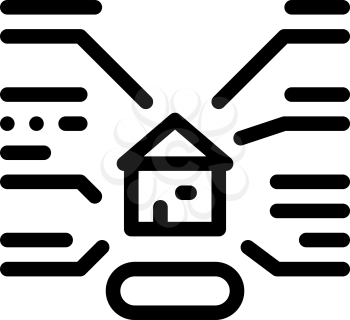 house characteristics icon vector. house characteristics sign. isolated contour symbol illustration