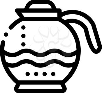 coffee pot icon vector. coffee pot sign. isolated contour symbol illustration