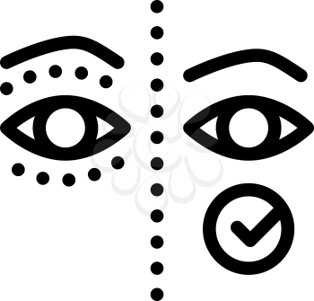 medical eyelid surgery icon vector. medical eyelid surgery sign. isolated contour symbol illustration