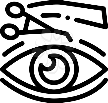 eyelid surgery tool icon vector. eyelid surgery tool sign. isolated contour symbol illustration