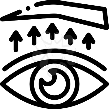 eyelid surgery treatment icon vector. eyelid surgery treatment sign. isolated contour symbol illustration