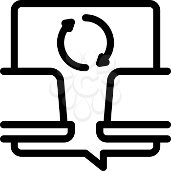 computers connection icon vector. computers connection sign. isolated contour symbol illustration