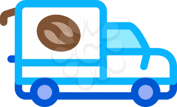 coffee car icon vector. coffee car sign. color symbol illustration