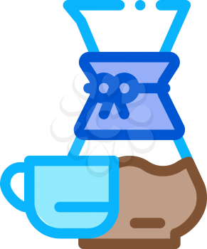 coffee decanter cup icon vector. coffee decanter cup sign. color symbol illustration