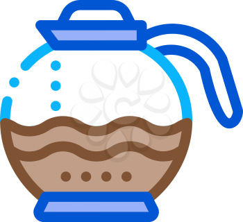 coffee pot icon vector. coffee pot sign. color symbol illustration