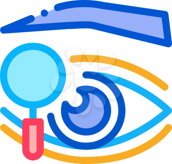 eyelid research icon vector. eyelid research sign. color symbol illustration