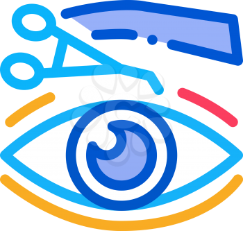 eyelid surgery tool icon vector. eyelid surgery tool sign. color symbol illustration